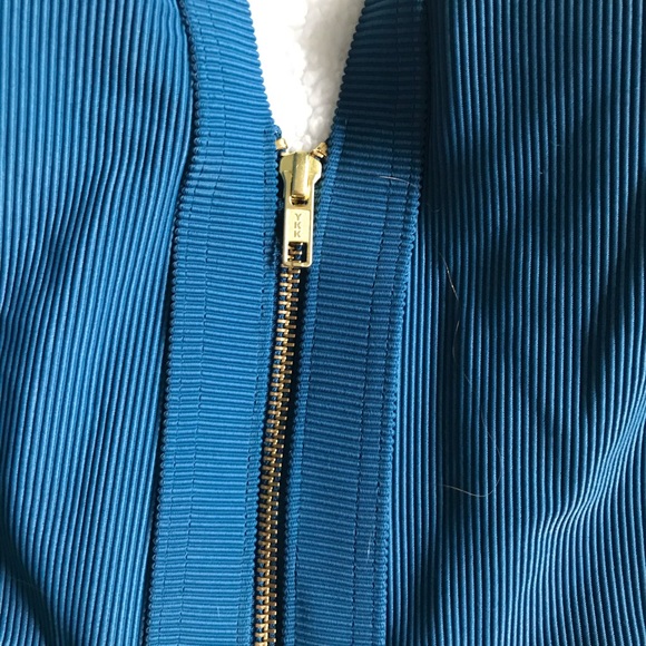 Deep-V One Piece Teal Swimsuit - Picture 3 of 4